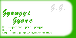 gyongyi gyore business card