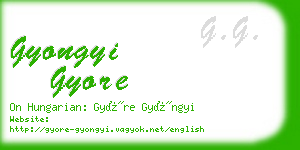 gyongyi gyore business card